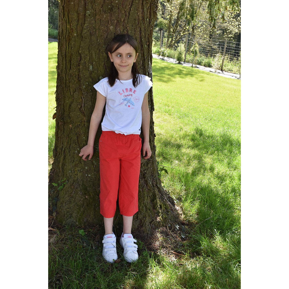 Tee shirt georgina sans manches enfant blanc, SUCRE D'ORGE