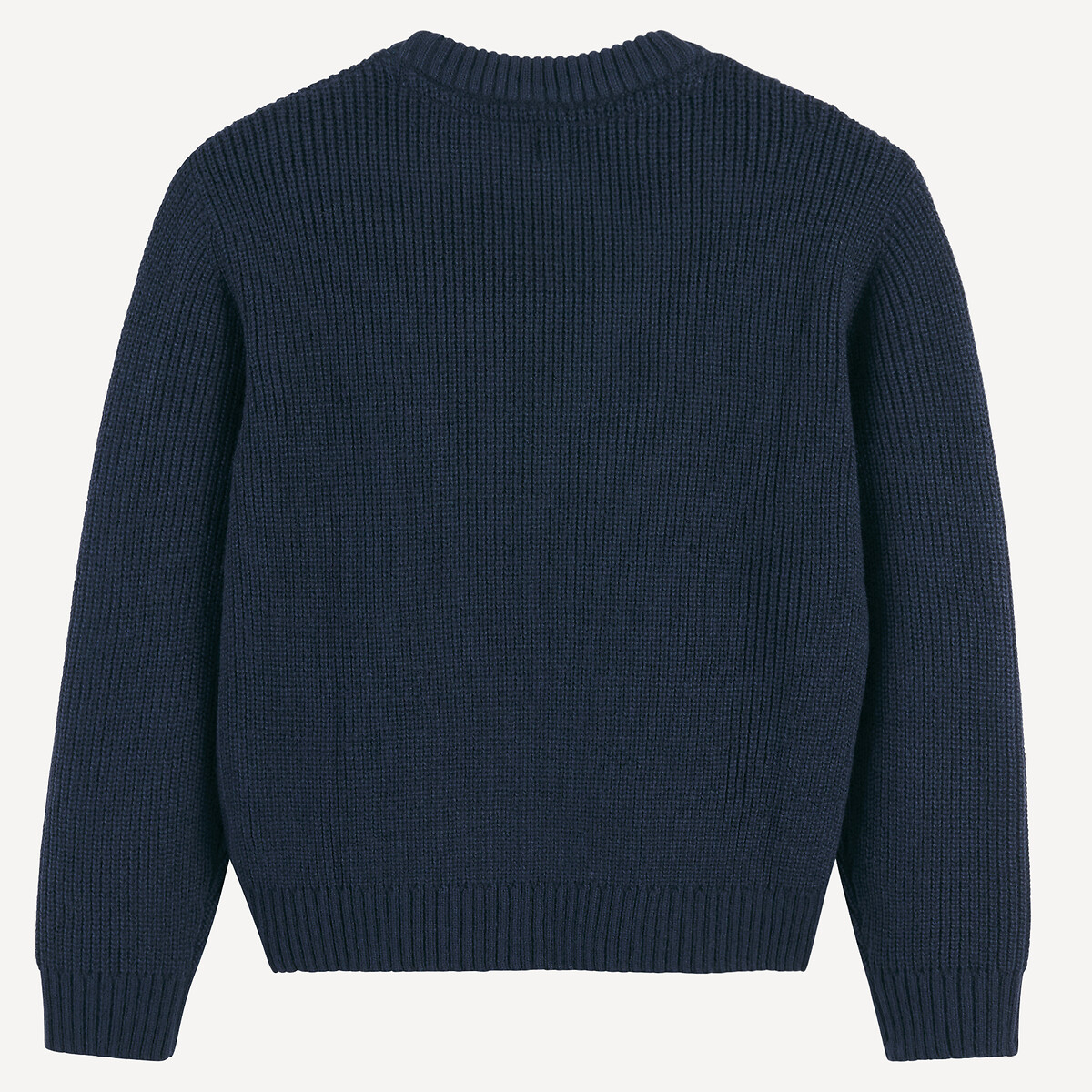 Chunky Knit Jumper with Crew Neck navy blue, LA REDOUTE COLLECTIONS