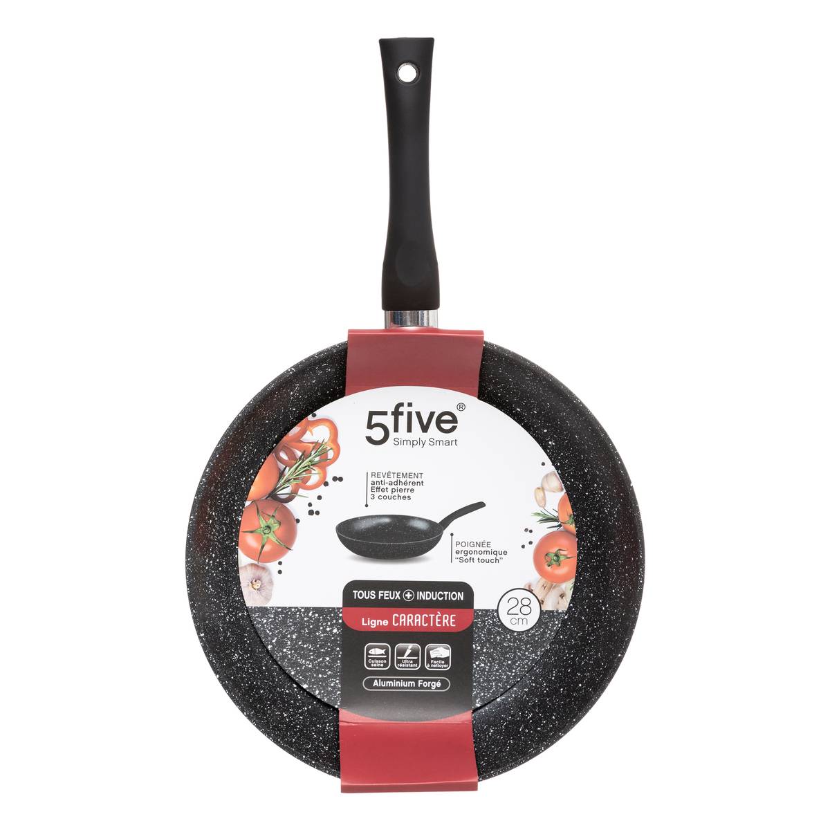 Poêle en aluminium forgé CARACTÈRE noir, 5FIVE SIMPLY SMART