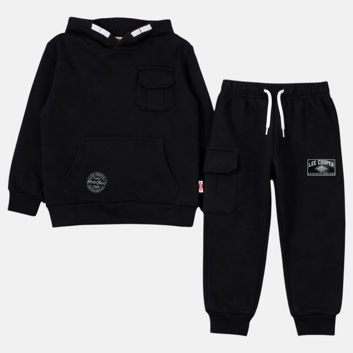 Ensemble sweat à capuche et pantalon de jogging CAMPUS noir, LEE COOPER
