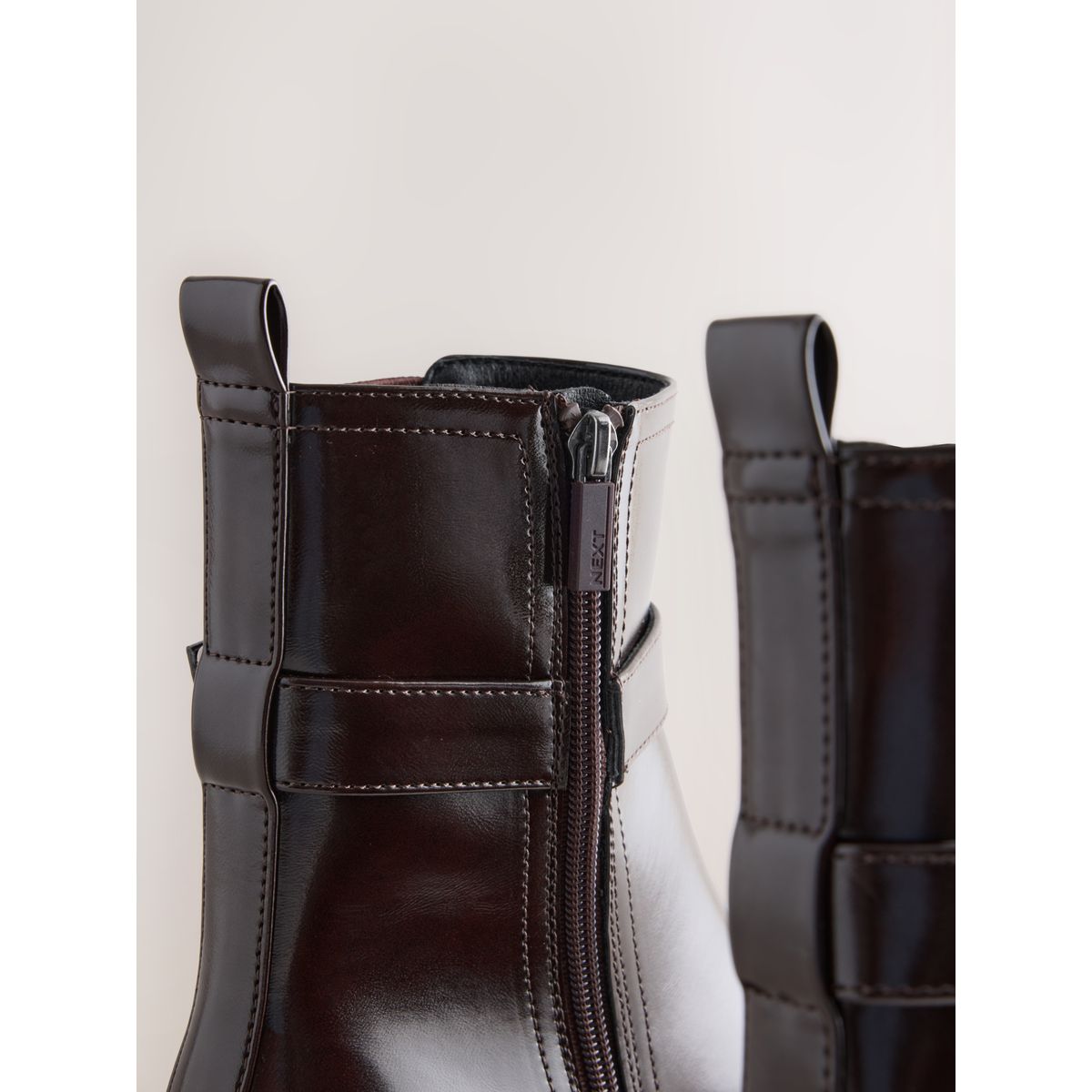 Bottines chelsea rouge bordeaux, NEXT