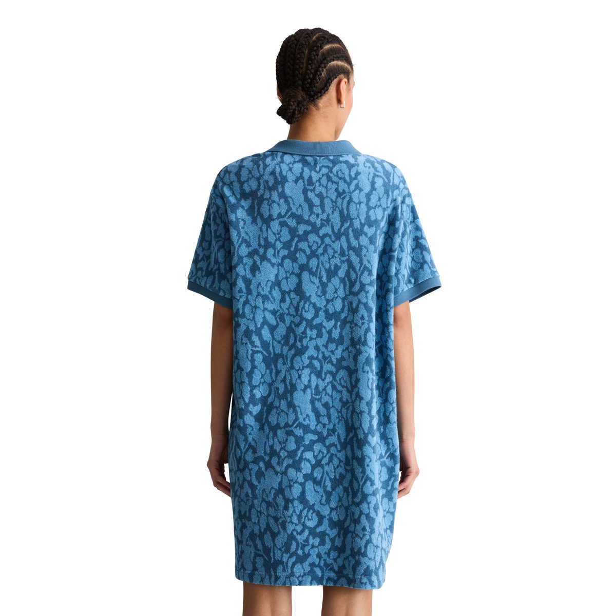 Robe en éponge regular en coton organique bleu, MARC O’POLO DENIM
