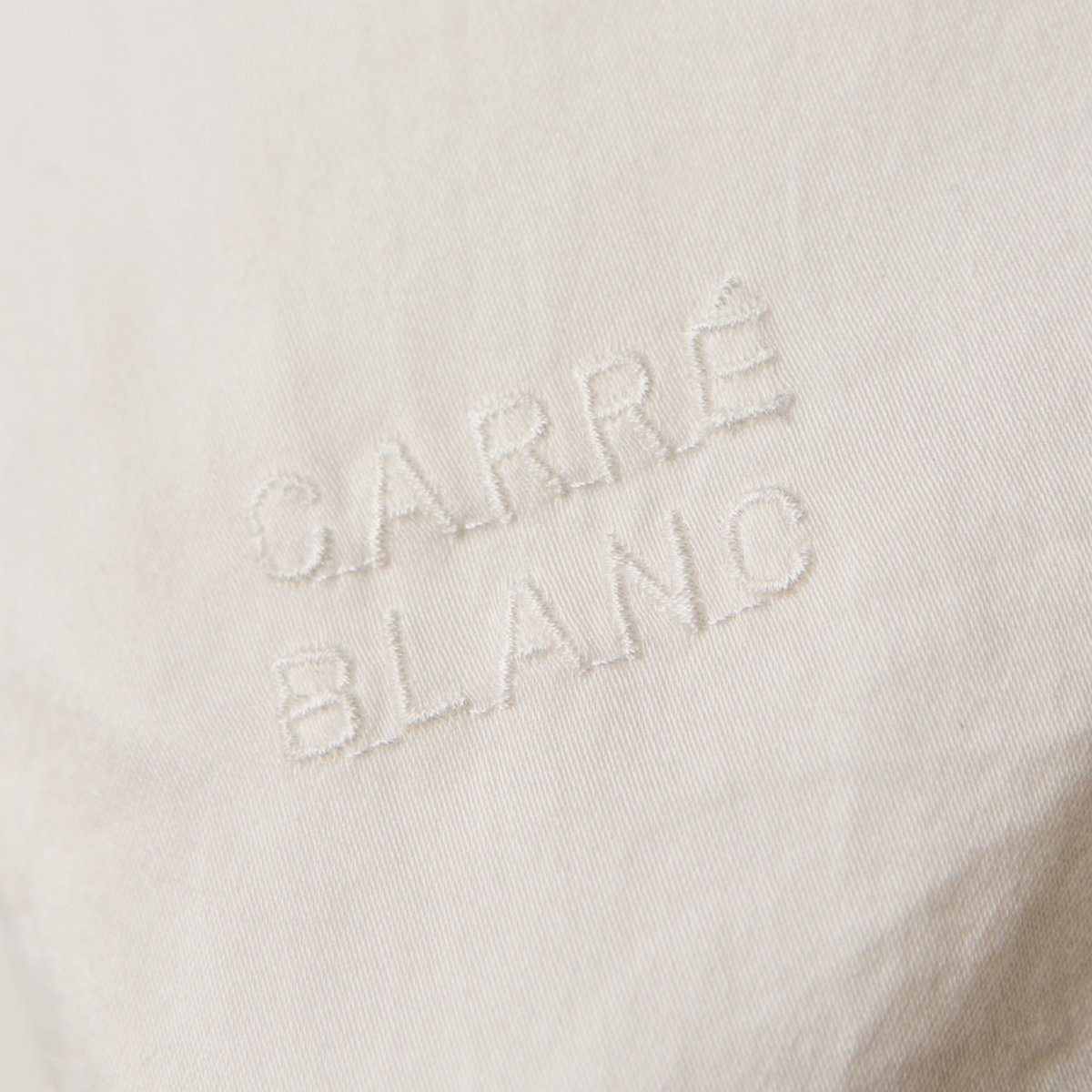 Housse de couette satin de coton OPALYS imprimé, CARRE BLANC