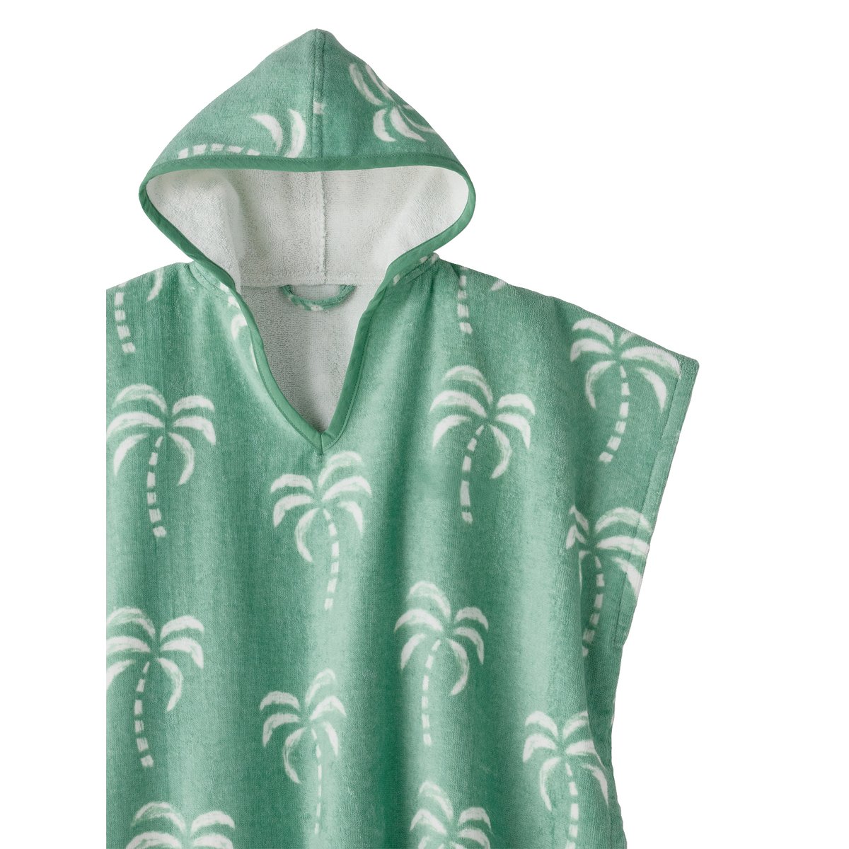 Poncho de bain / plage , avec coton recyclé menthe, VERTBAUDET