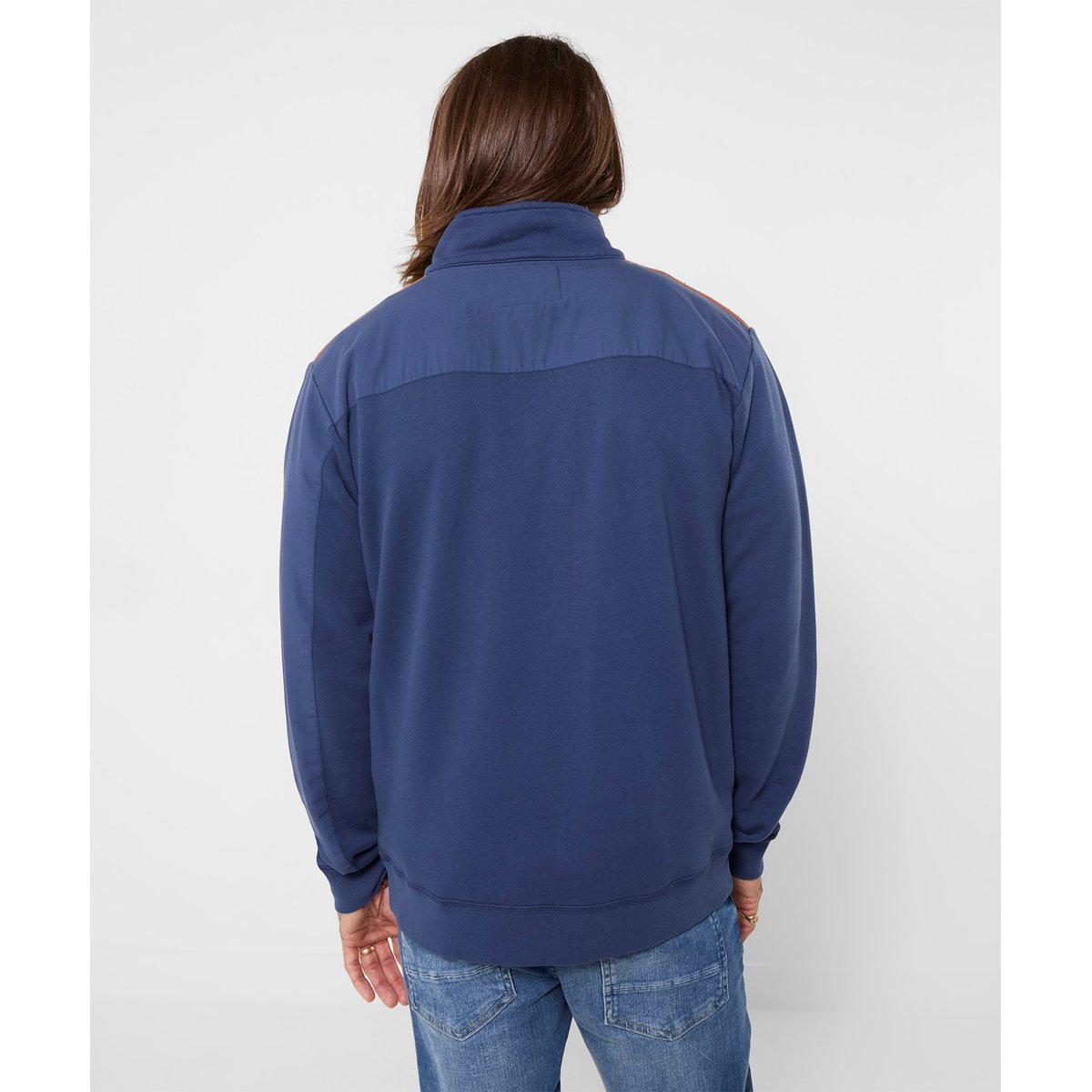 Sweat Col Cheminée Décontracté Personnalisé bleu, JOE BROWNS