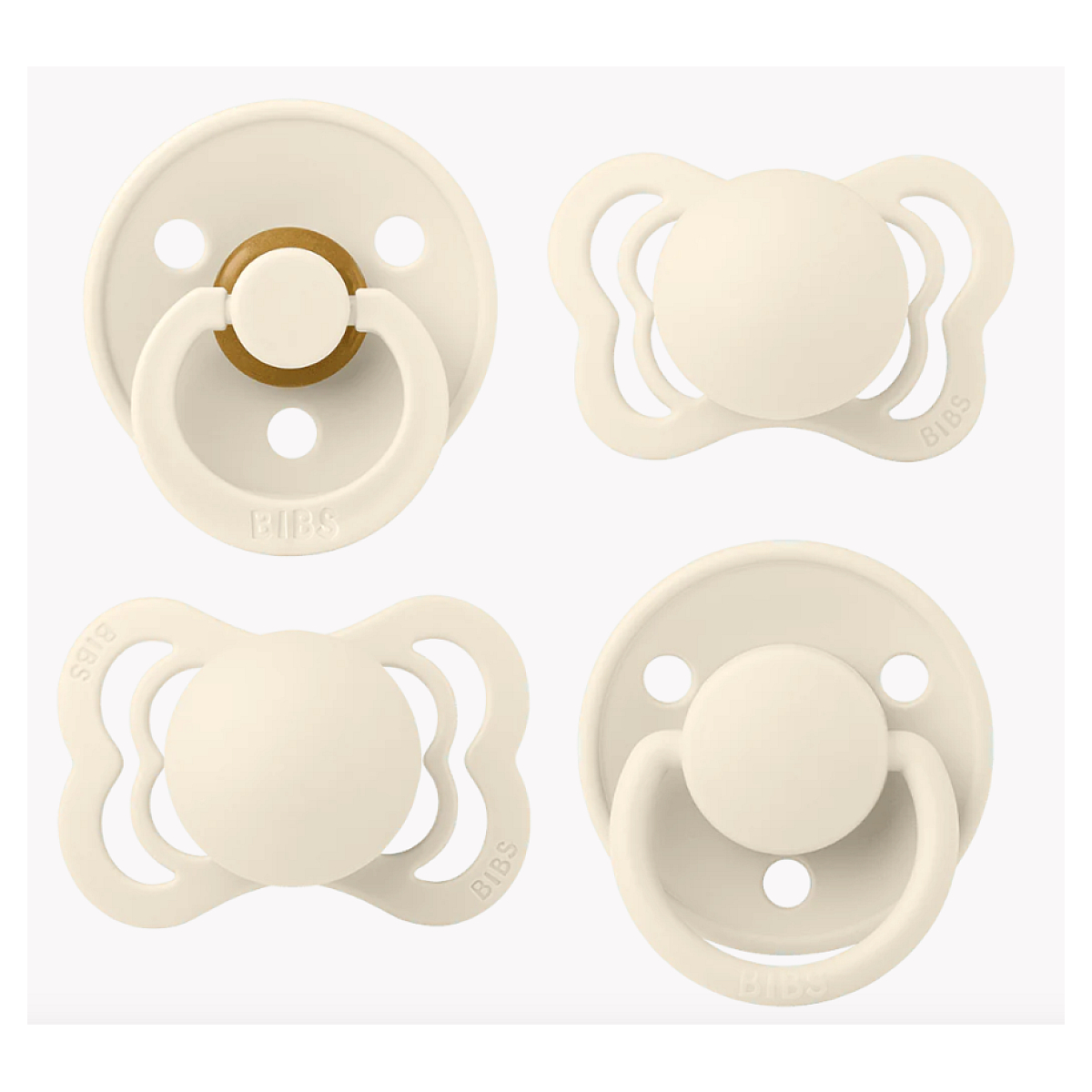 Pack de demarrage Tetine a embout rond symetrique et anatomique couleur ivoire 6-18 mois couleur unique, Bibs