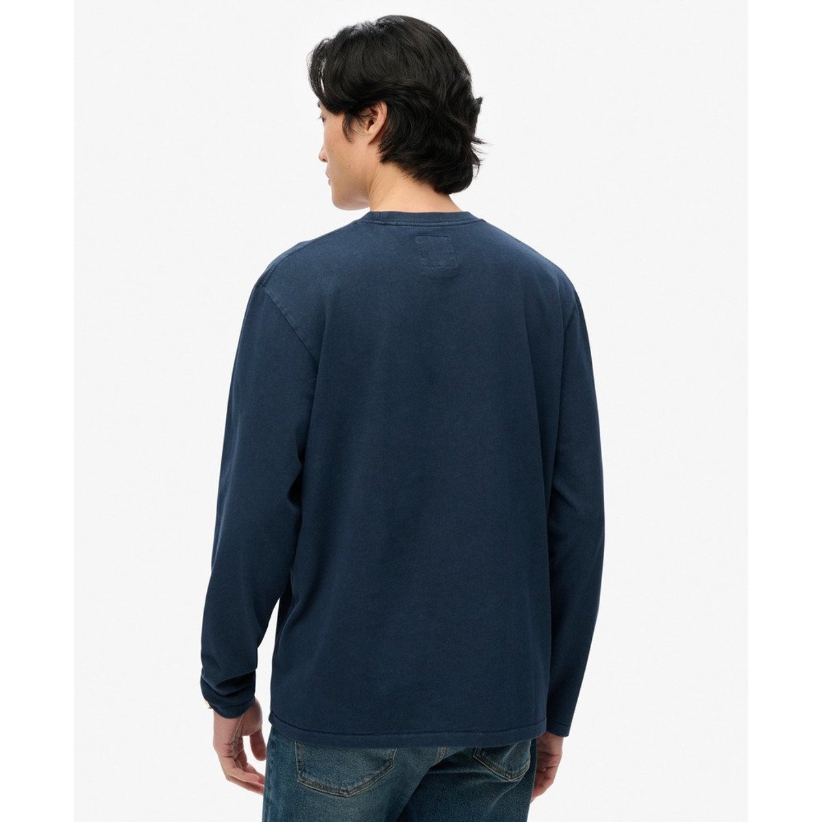 Haut à Manches Longues Athletic Essentials bleu marine nautique, SUPERDRY