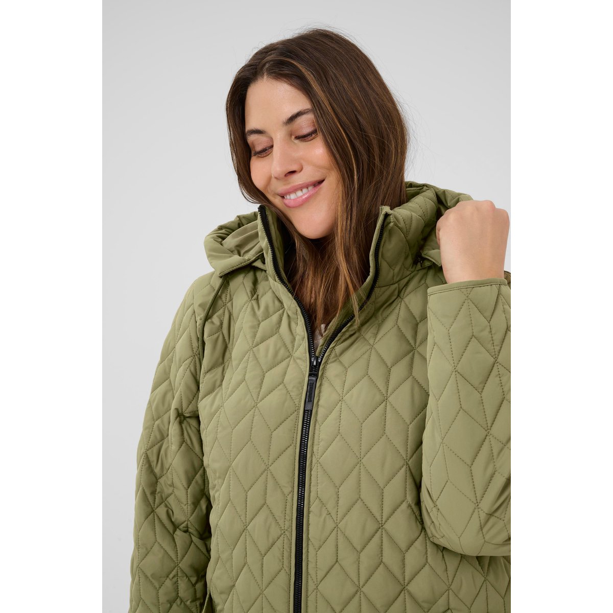 Manteau vert dusky green, KAFFE CURVE