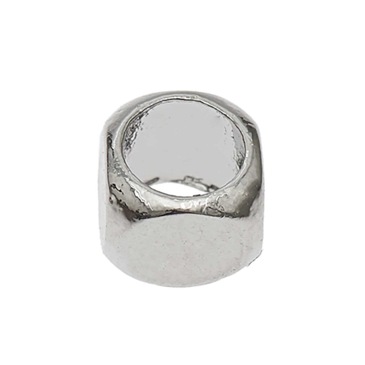 Itoshii pack de 20 perles Ponii cube couleur argent couleur unique, RICO DESIGN