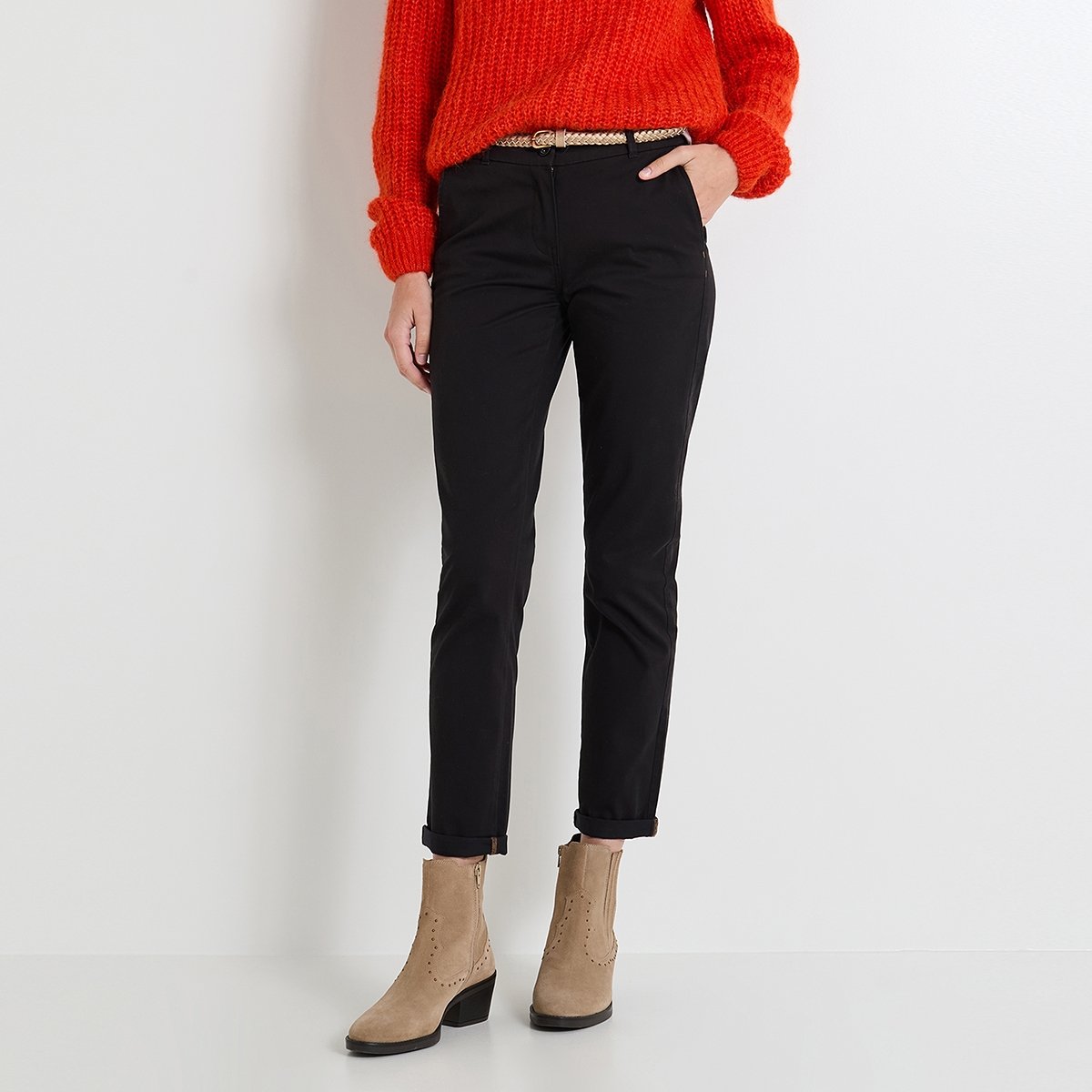 Pantalon chino noir, GRAIN DE MALICE