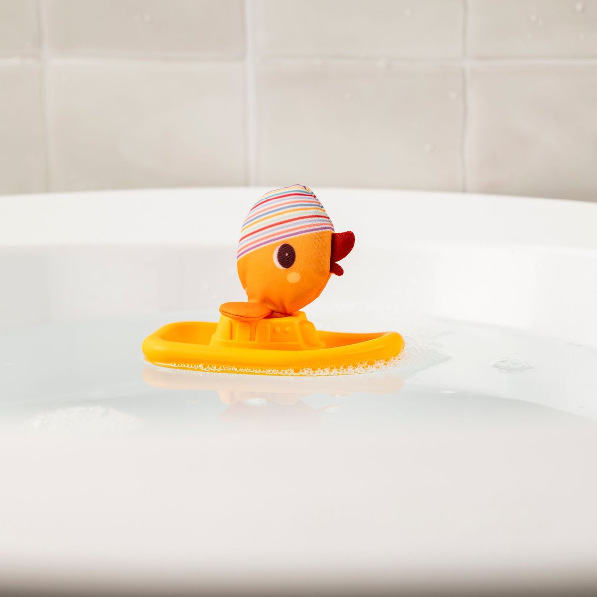 Jouet de bain Bâteau jaune, marron, LILLIPUTIENS