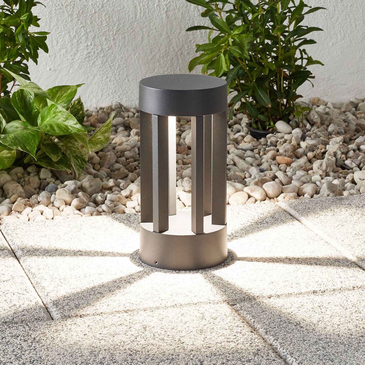 Luminaire extérieur en aluminium moderneLED anthracite, LINDBY