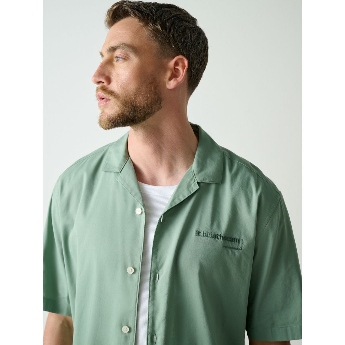 Chemise manches courtes imprimé dos bleu, NEXT