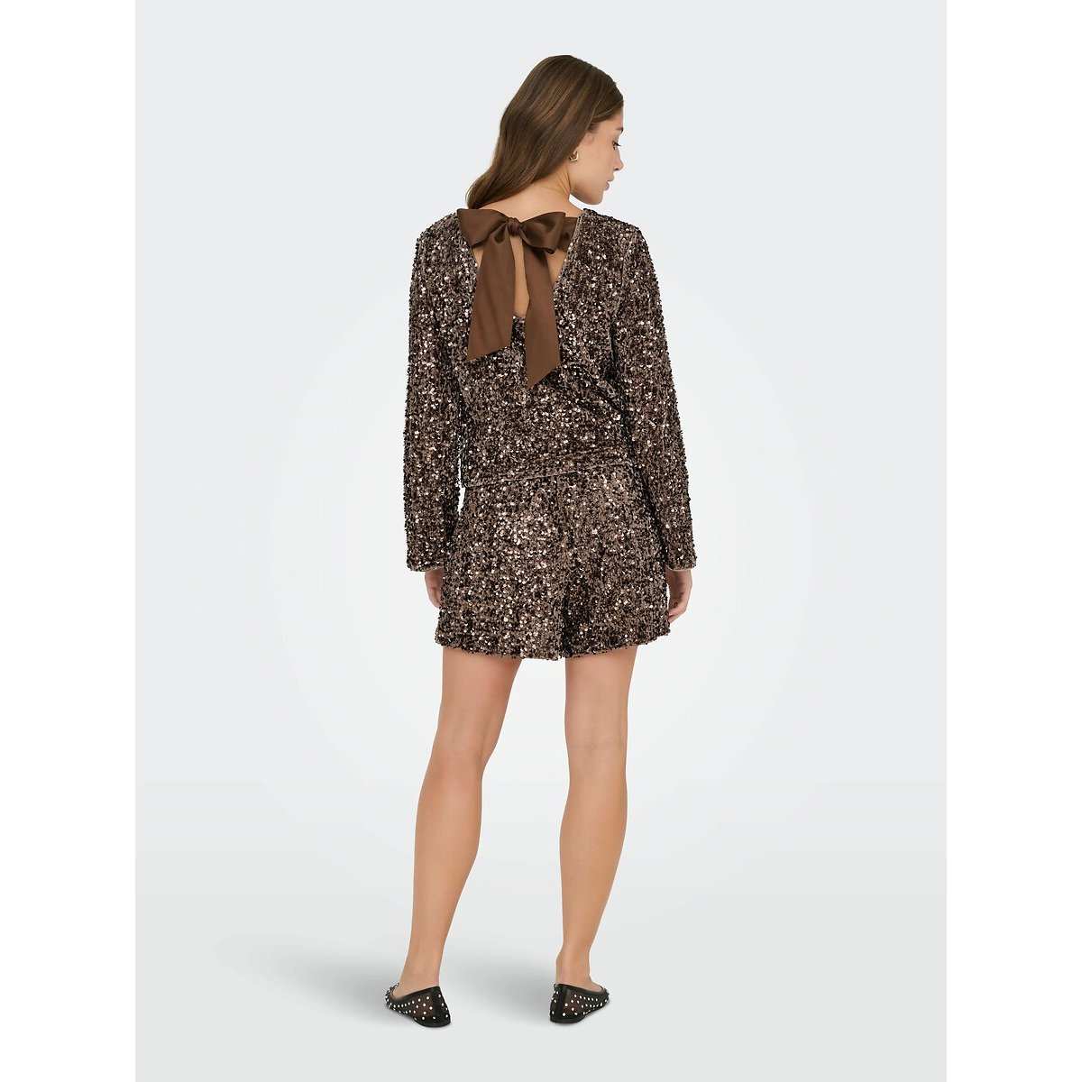 Sequin Shorts brown, ONLY