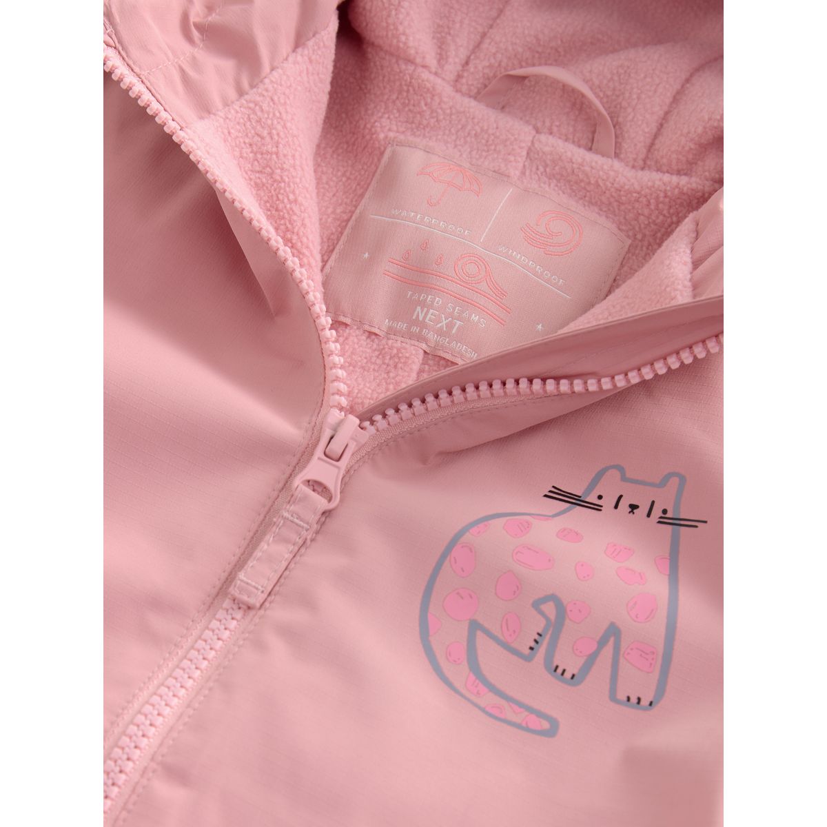 Combinaison imperméable imprimée rose pâle, NEXT