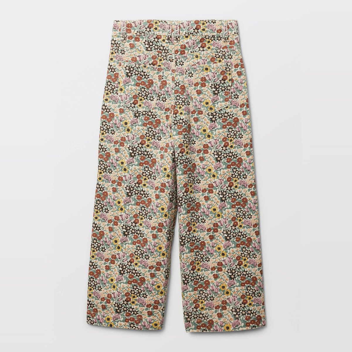Pantalon twill imprimé en coton blé, MONOPRIX