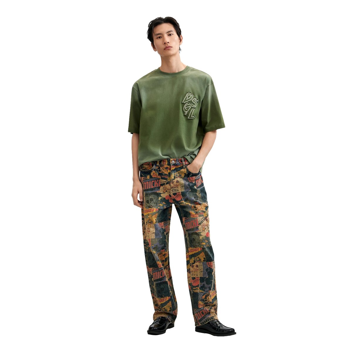 T-SHIRT MICKEY™ IMPRIMÉE vert, DESIGUAL