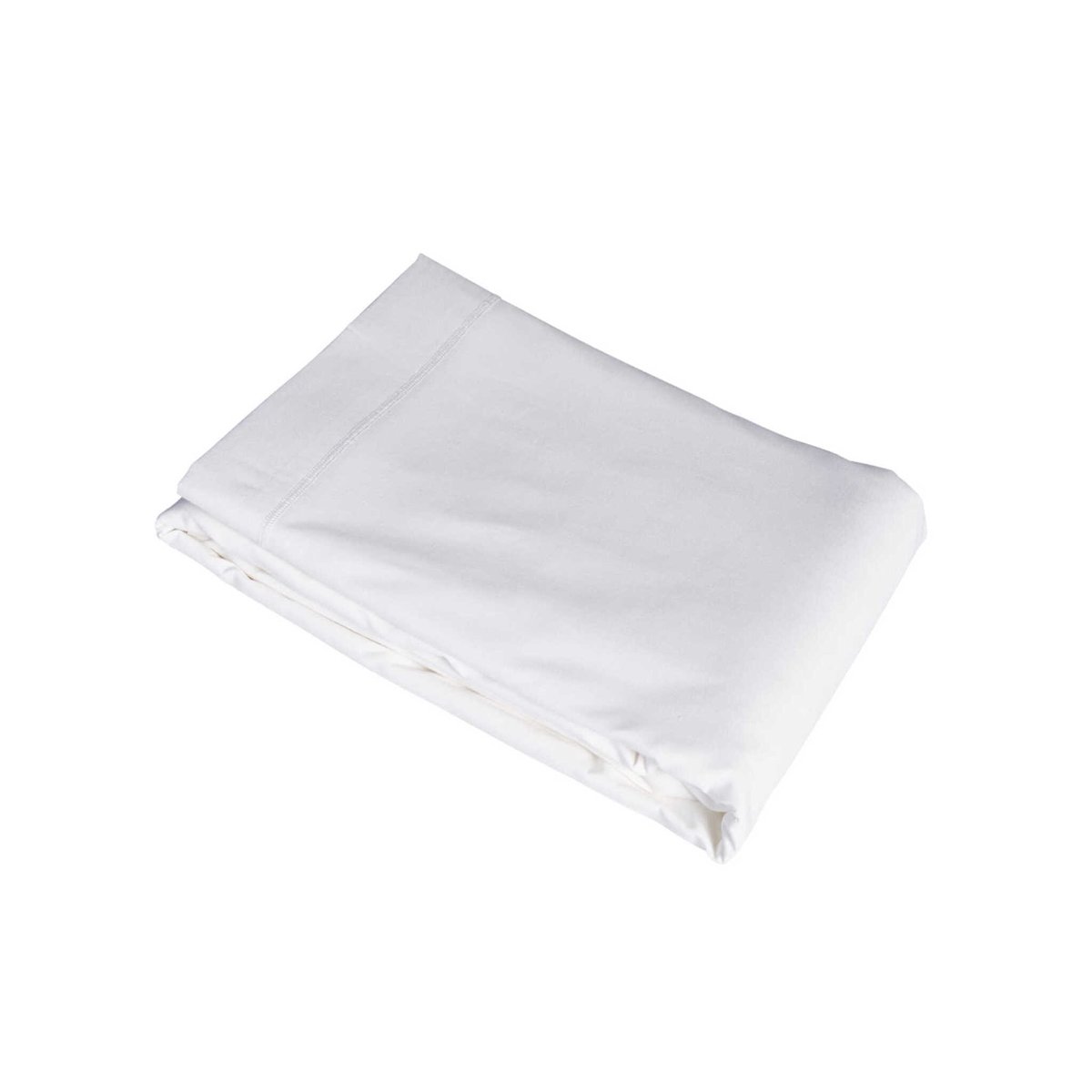 Drap plat coton made in France blanc, TERRE DE NUIT