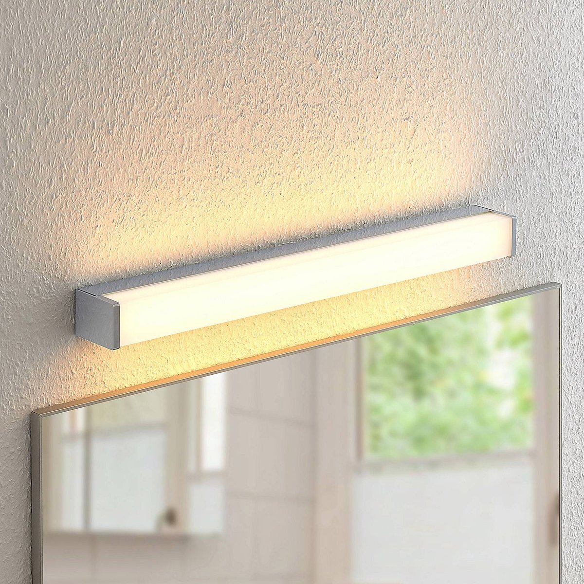 Applique en aluminium moderneLED, Klea blanc, chrome, LINDBY