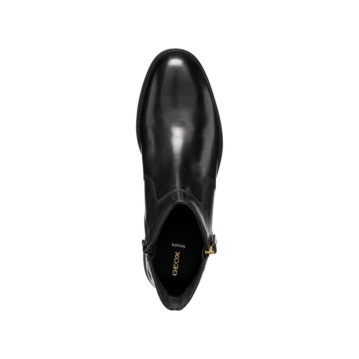 Bottines zippées en cuir, ESMEENA noir, GEOX