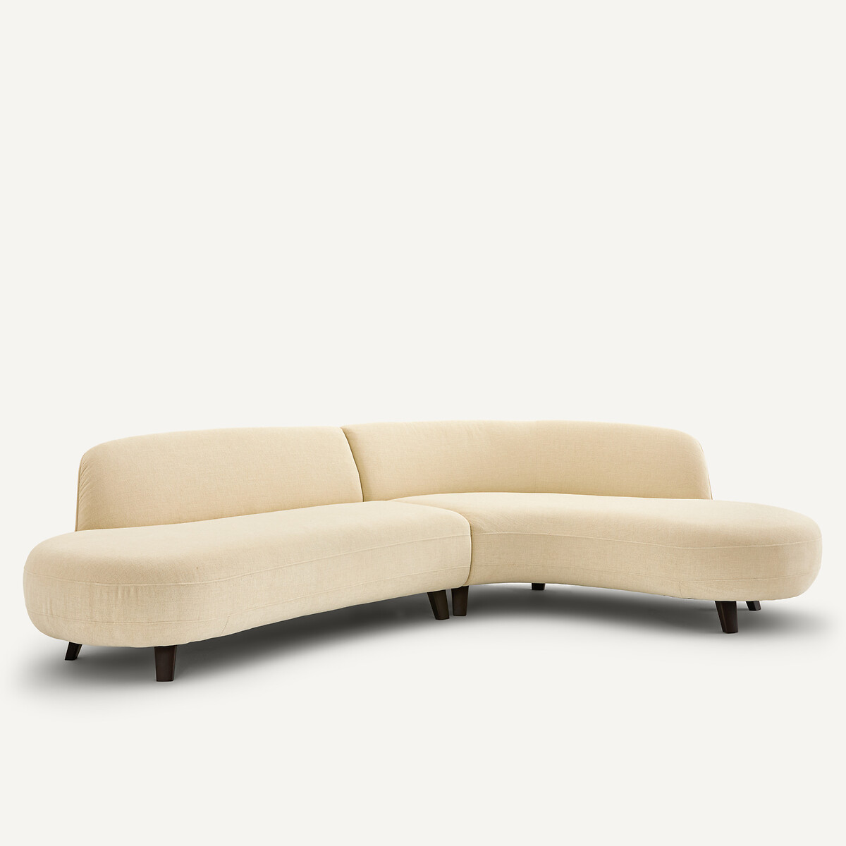 Canapé d'angle, en polyester, ROSEBURY ivoire, EMMANUEL GALLINA X AM.PM