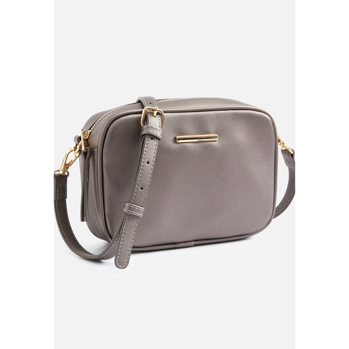 Sac bandoulière ou pochette marron coloris bronze, DAMART