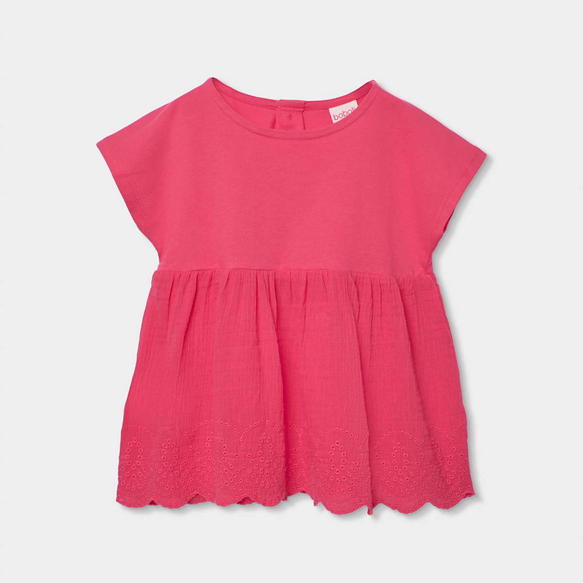 T-shirt fille coton rose, BOBOLI