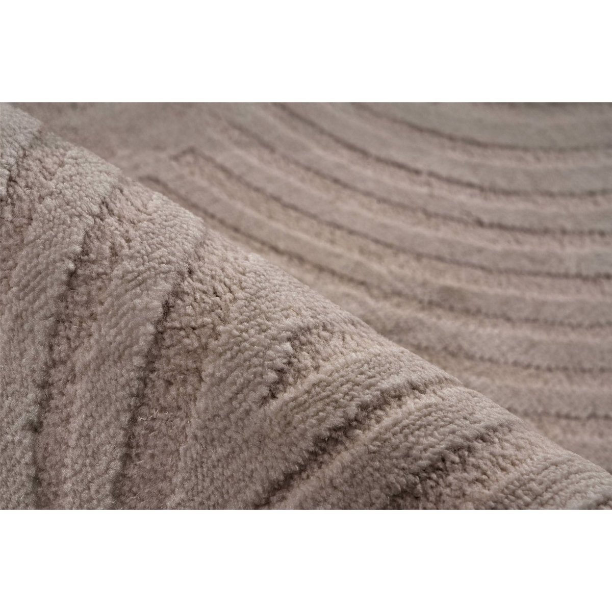 Tapis rectangulaire à relief beige sable clair ton sur ton, ARTE ESPINA