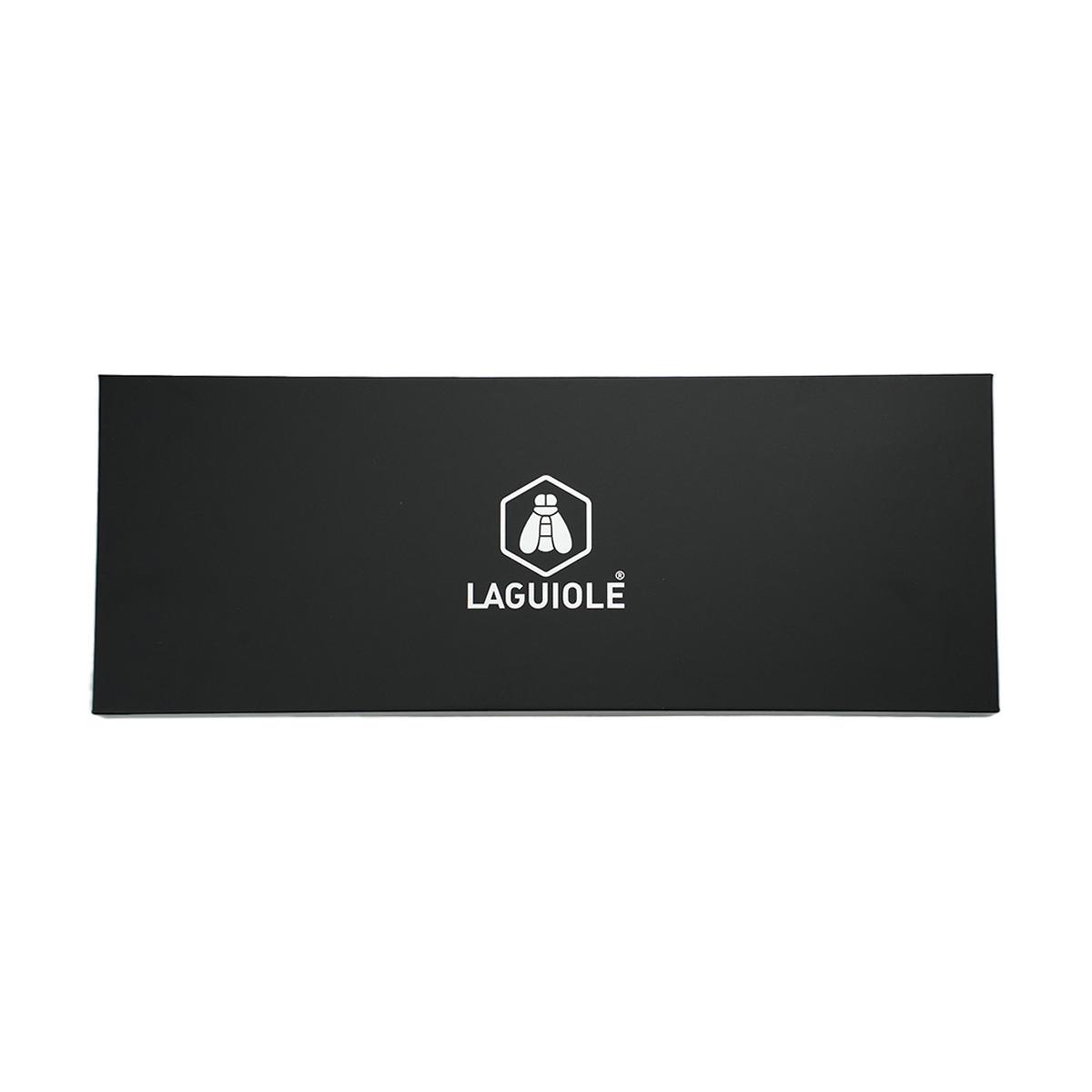 Couteau santoku noir damas 32cm avec étui - "Core" couleur unique, LAGUIOLE CUISSON