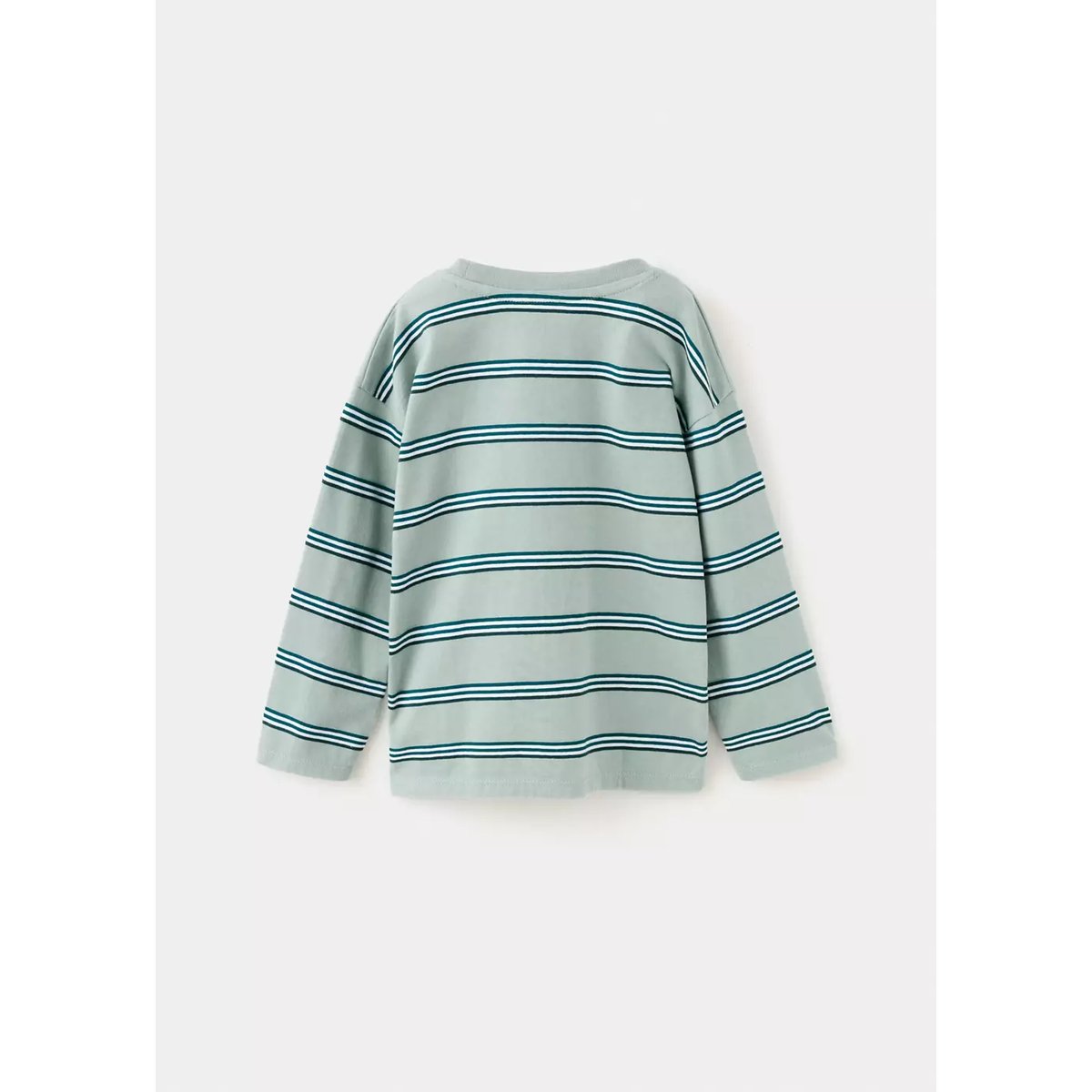 T-shirt 100 % coton rayures vert d´eau, MANGO BABY