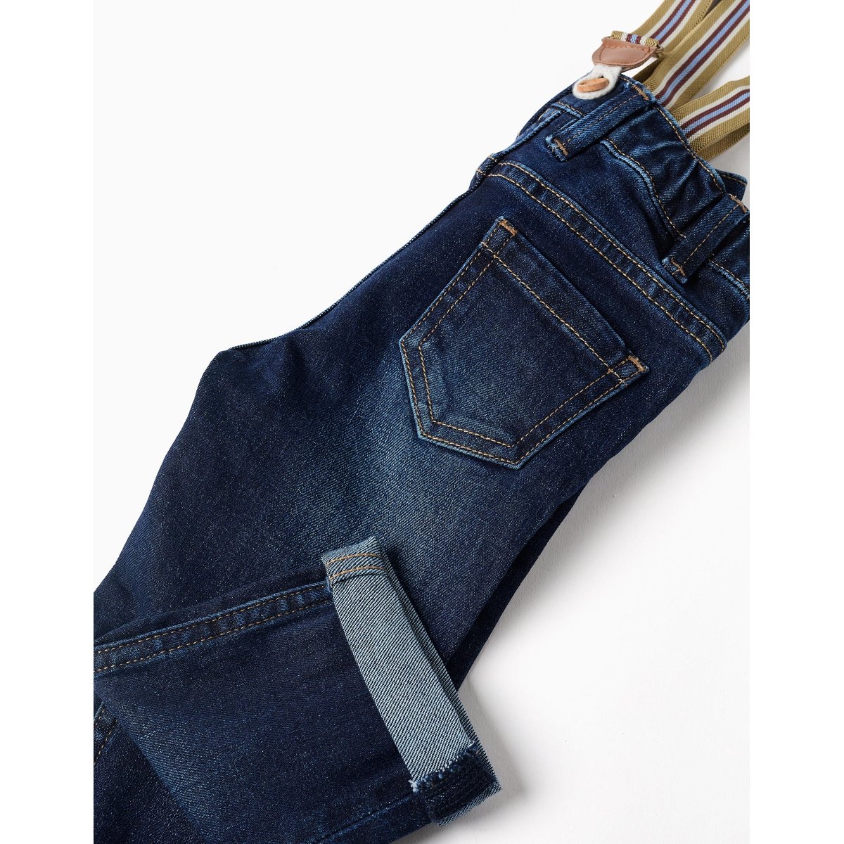 Pantalon en jean avec bretelles amovibles bleu foncé, ZIPPY