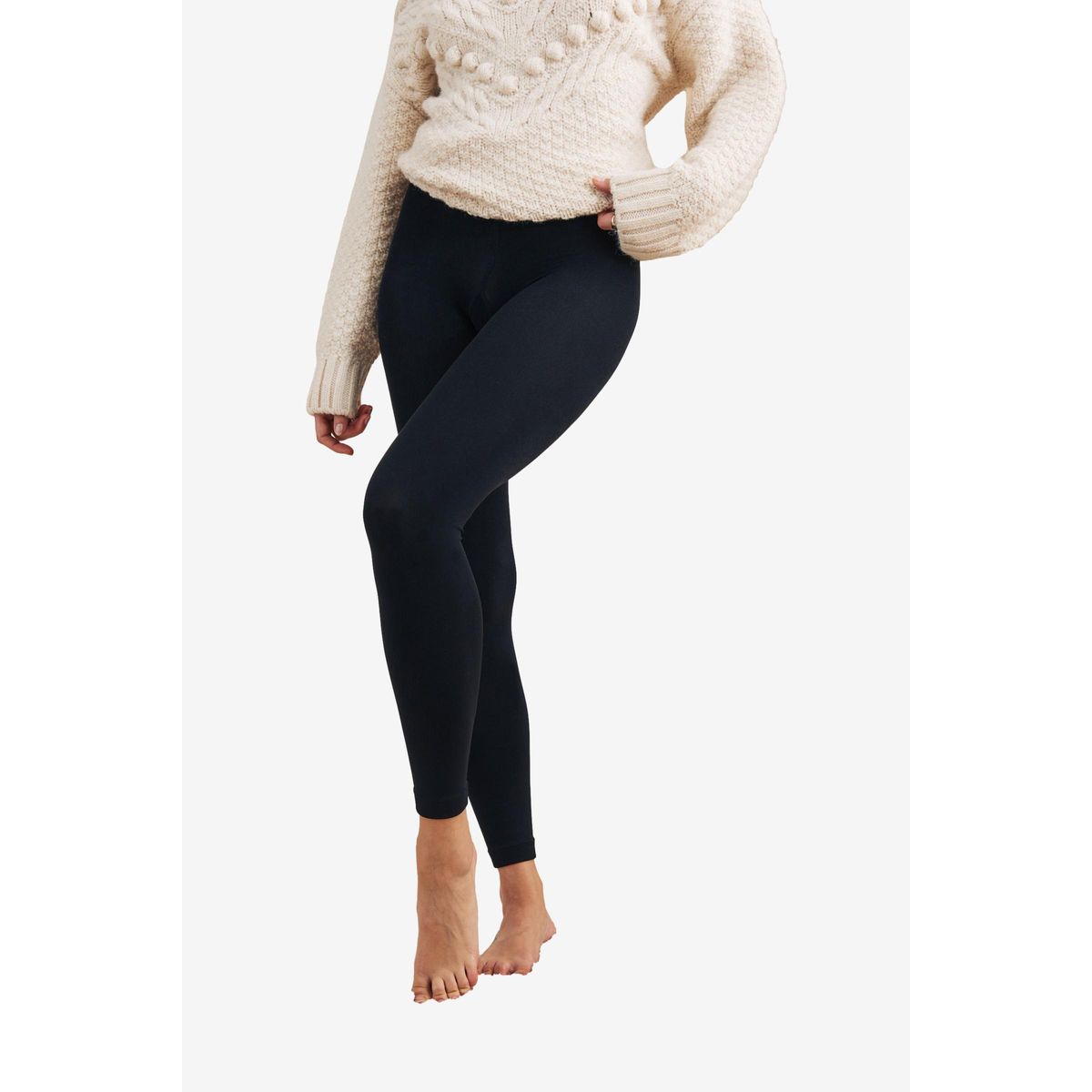 Collants sans pieds doublés polaire, lot de 1 noir, NEXT