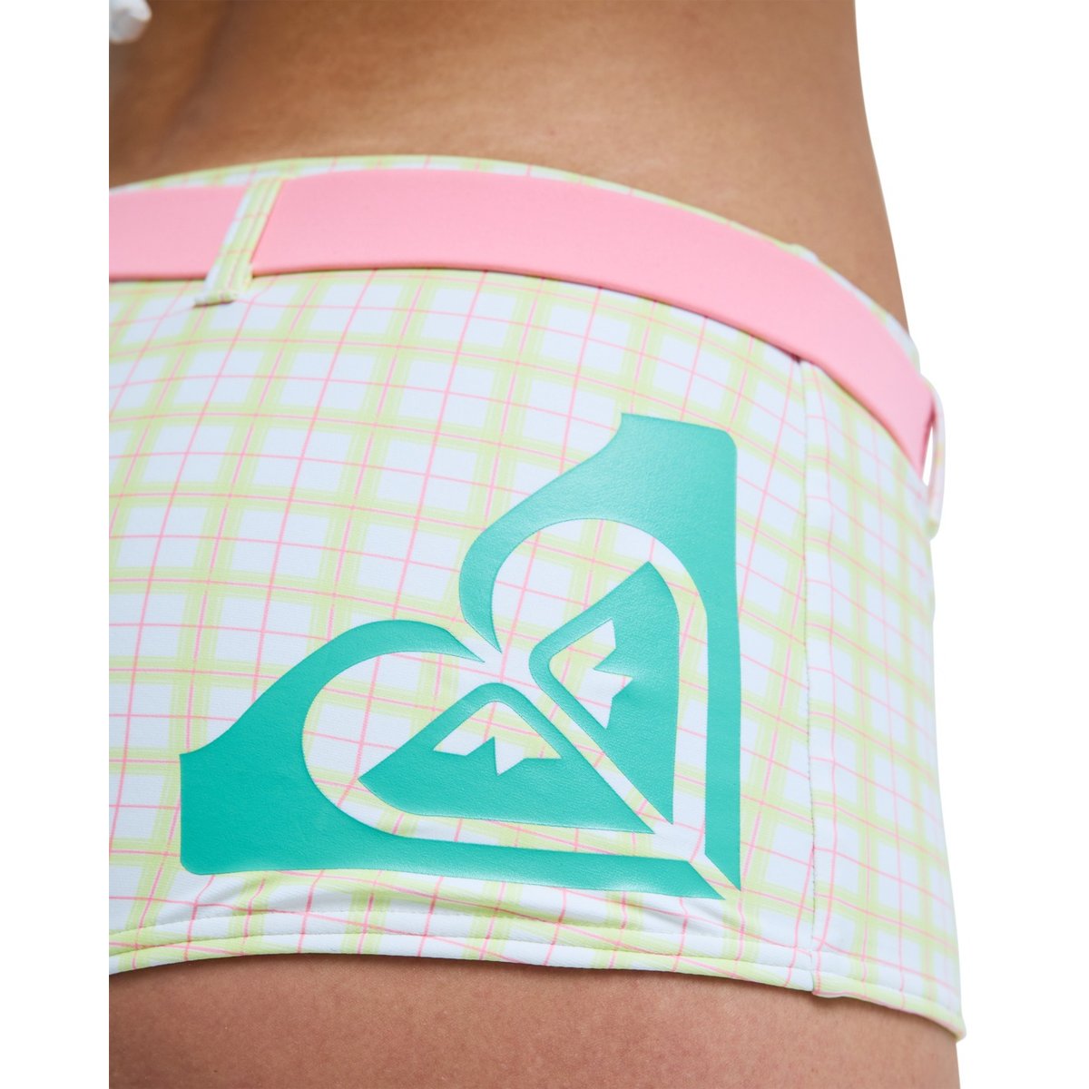 Bas de maillot de bain culotte bikini Shorty THE SWELL CLASSIC SHORTY. blanc cloud dancer swell plaid, ROXY