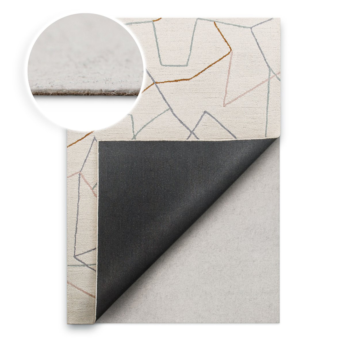 Sous-tapis antidérapant basic ,  RugPad Basic gris clair, WECON HOME
