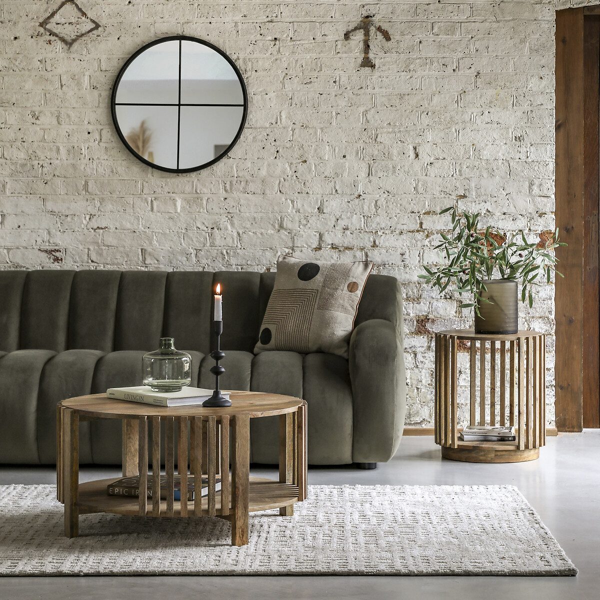 Harora Slatted Wood Storage Coffee Table acacia, SO'HOME