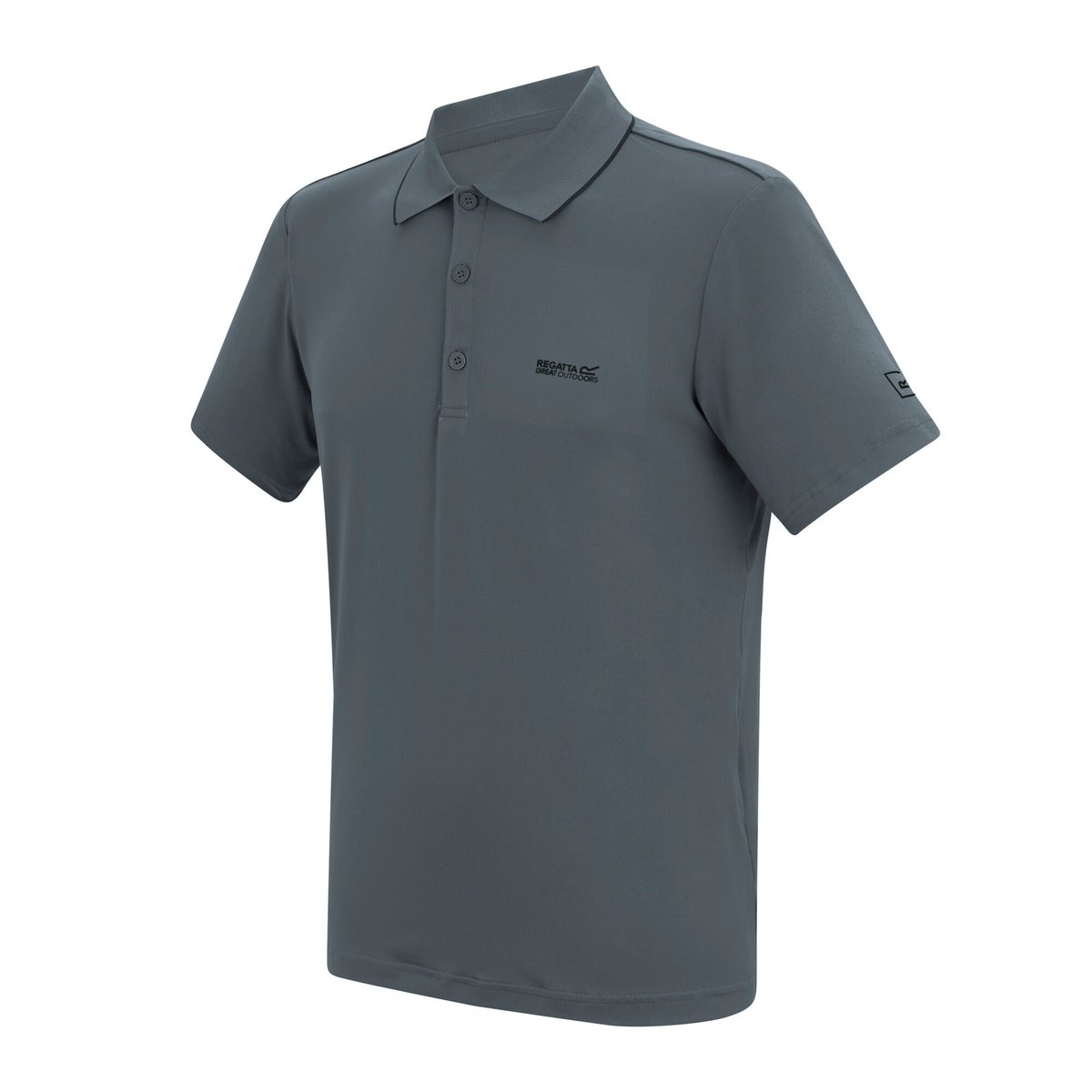 Polo extensible motif/style logo brodé MAVERIK gris foncé, REGATTA