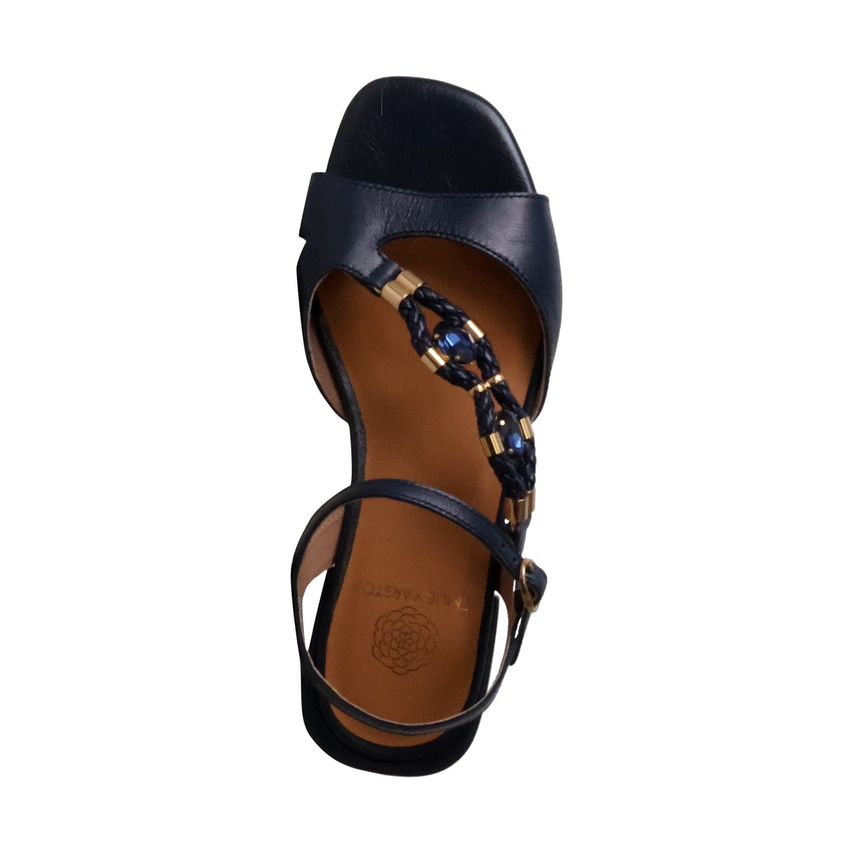 Sandales Cuir Clemence marine, EMILIE KARSTON