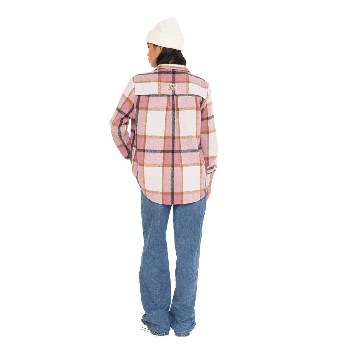 Chemise à carreaux LIZA rose/rose pâle/blanc cassé/camel/noir, VON DUTCH