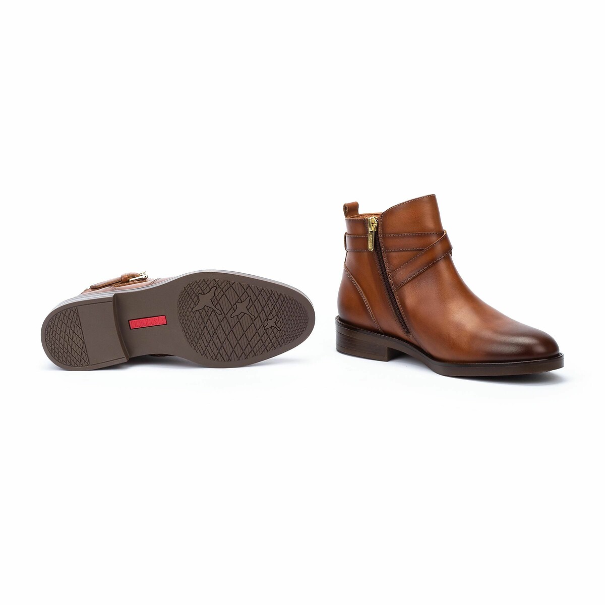 Bottines en cuir Puertollano cognac, PIKOLINOS