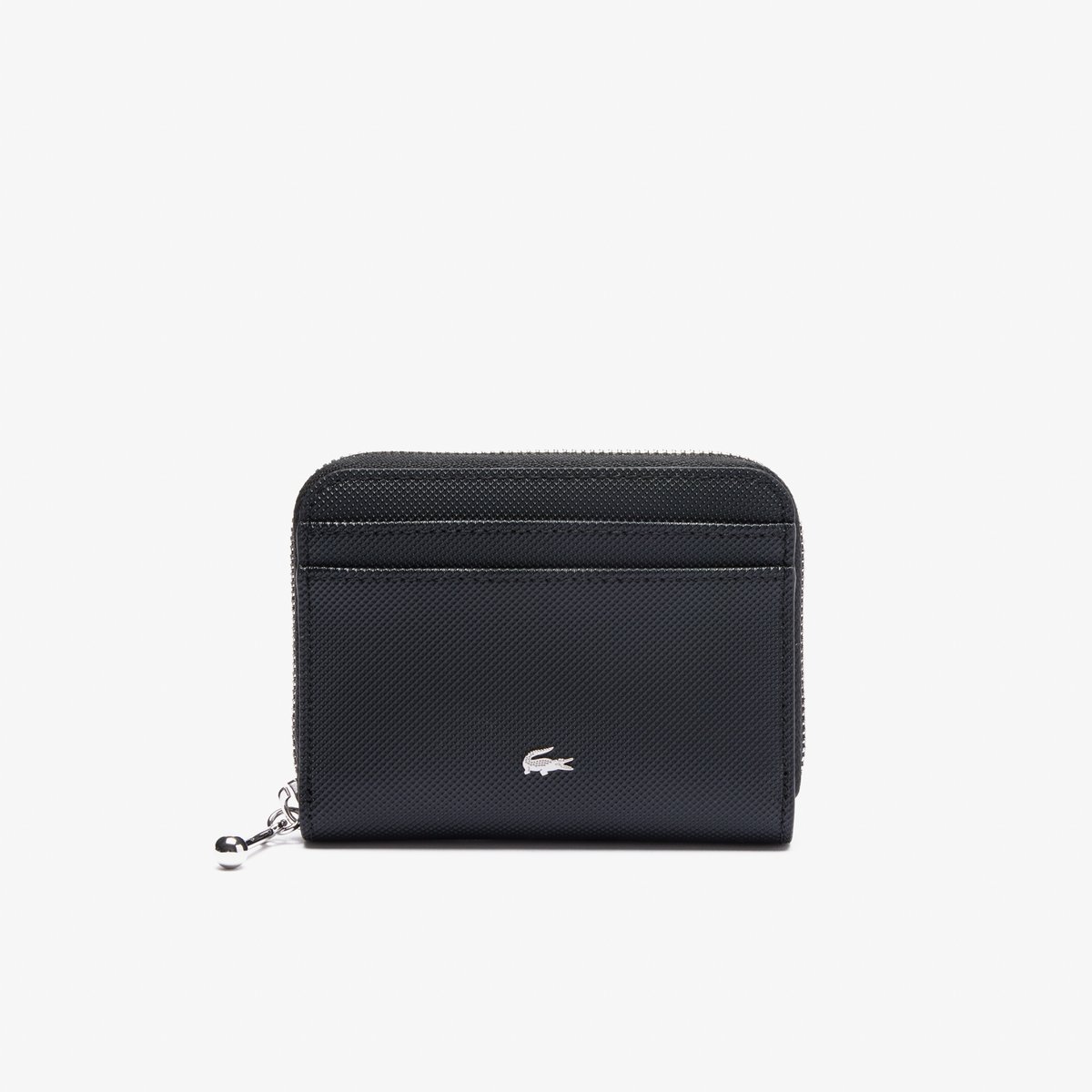 Petit portefeuille zippé Daily City noir-000, LACOSTE