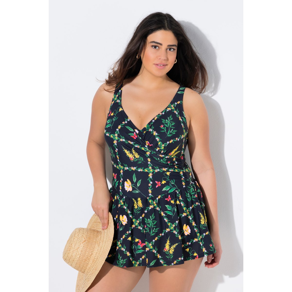 Robe de bain, bonnets souples avec armatures noir, ULLA POPKEN