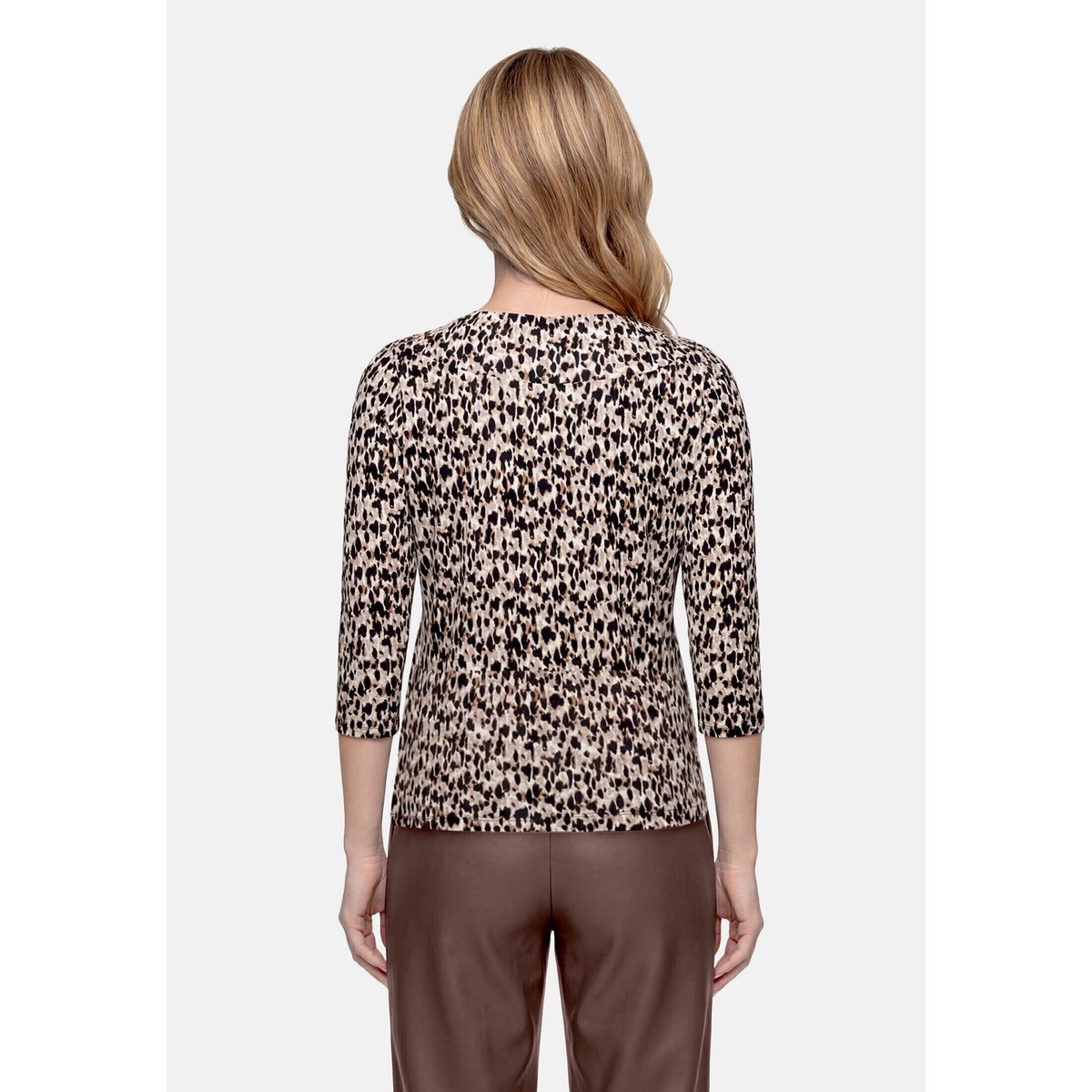 Haut imprimé à boucle beige/noir, BETTY BARCLAY