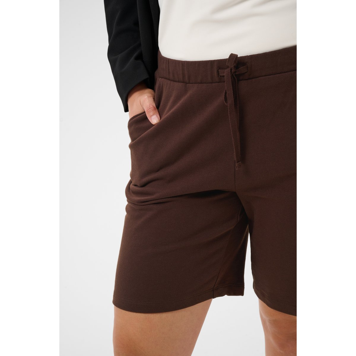 Shorts casual marron coffee bean, KAFFE CURVE