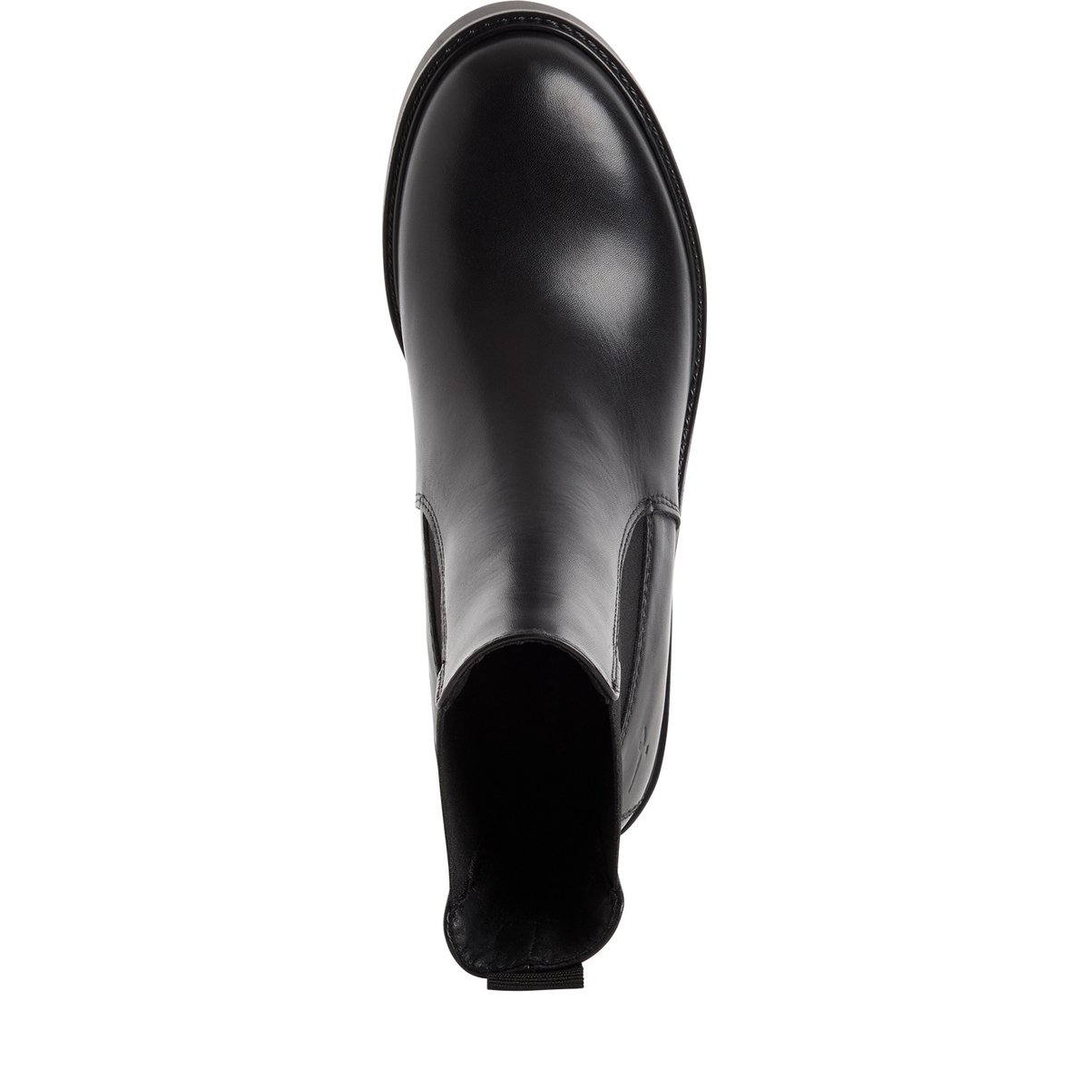 Bottine Chelsea en cuir noir cuir, TAMARIS