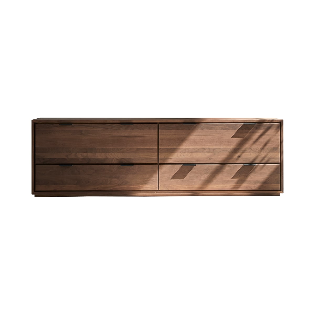 Meuble Hi-FI, TV en Noyer massif, SENSON marron foncé, TIKAMOON