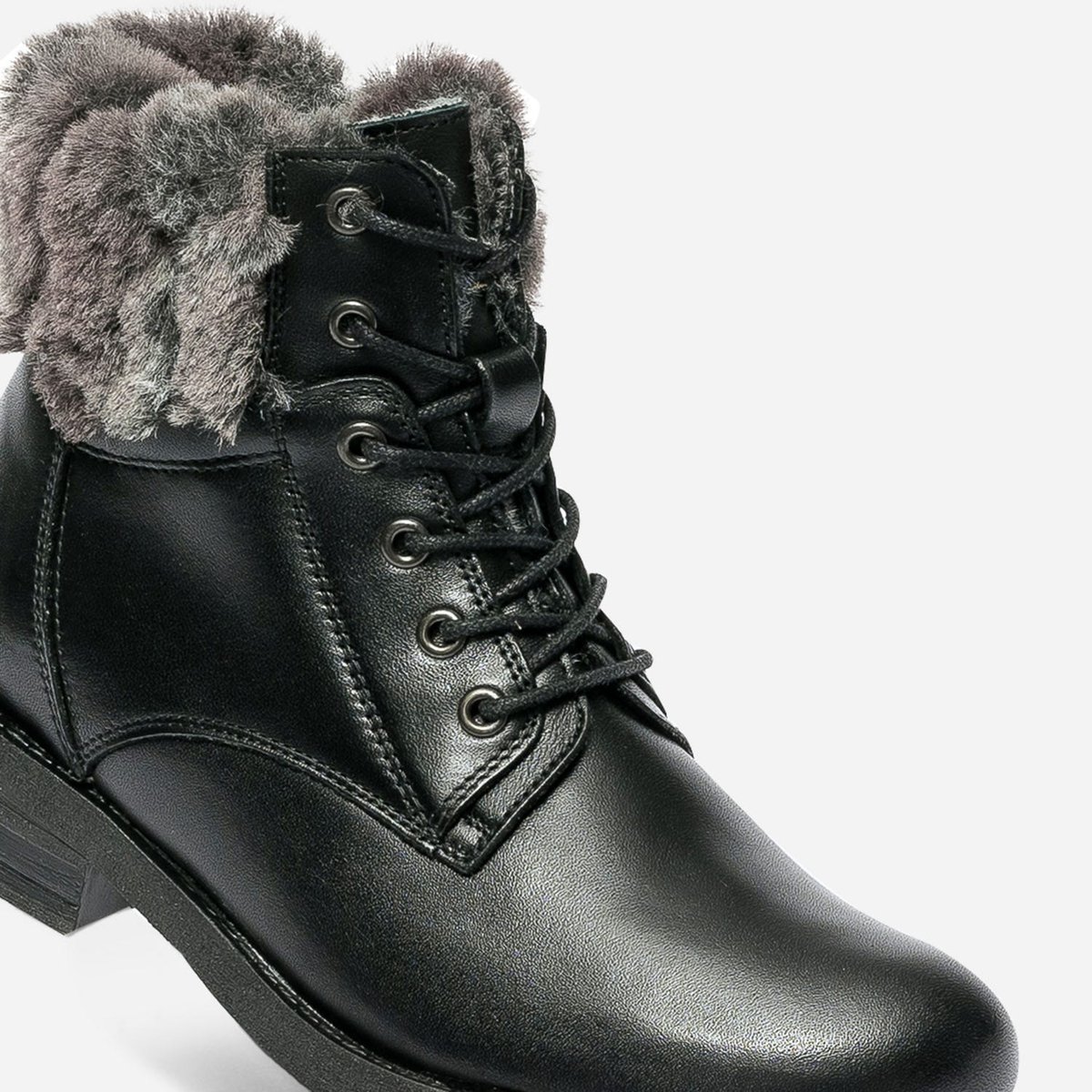 Boots en cuir SCHEVELU noir, ERAM
