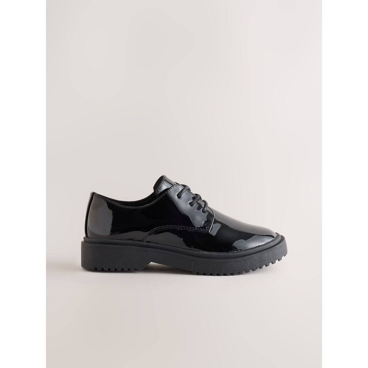 Chaussures d’école à lacets/semelle épaisse noir, NEXT