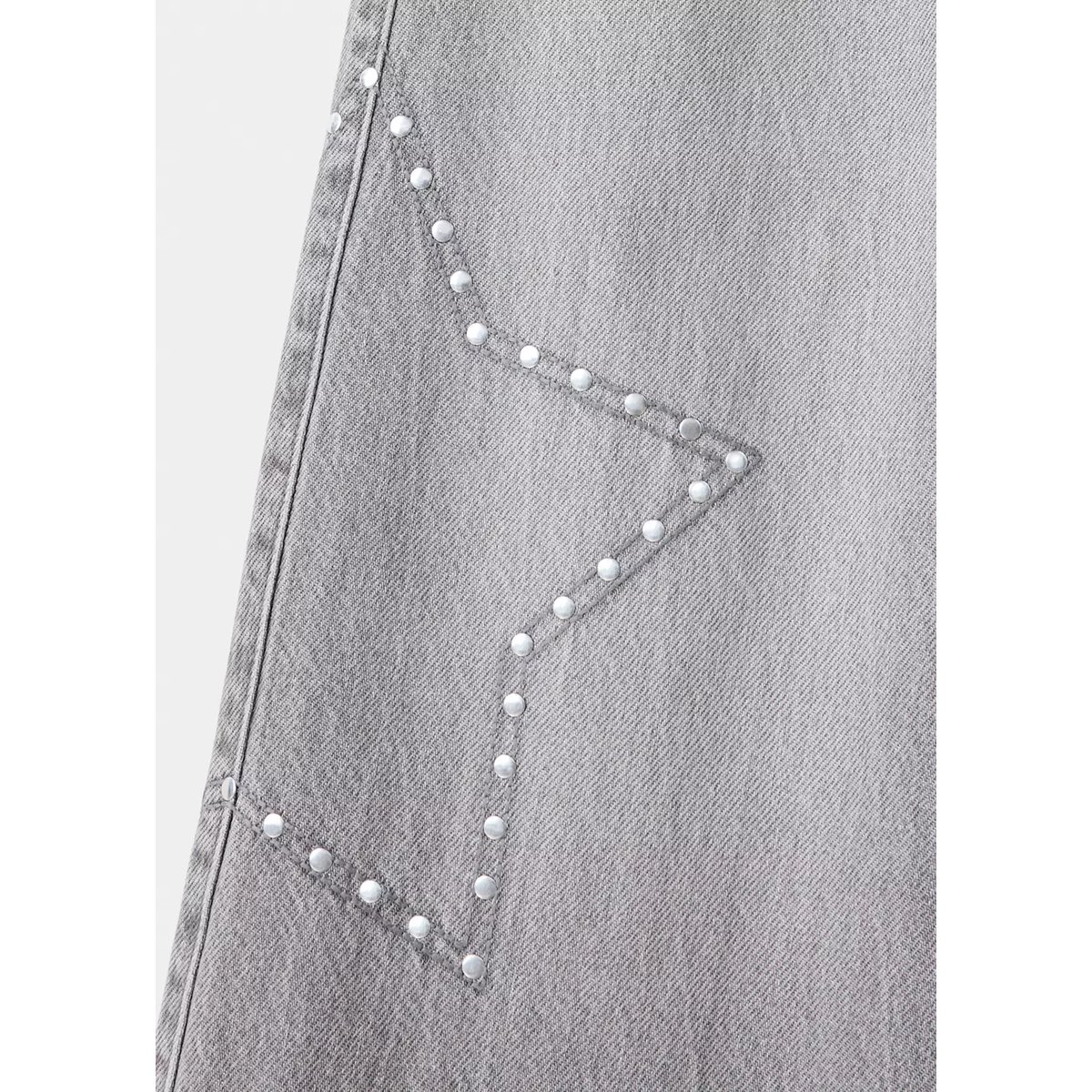 Jean wide leg étoiles gris denim, MANGO KIDS
