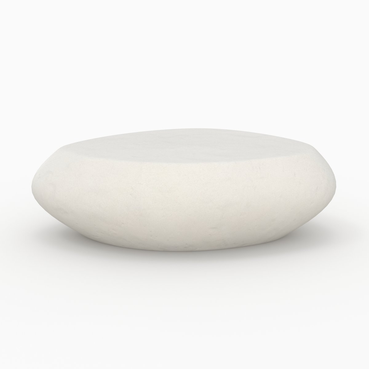 Table basse ovale en béton 105 cm - MAUI blanc, MAISON PAVANE