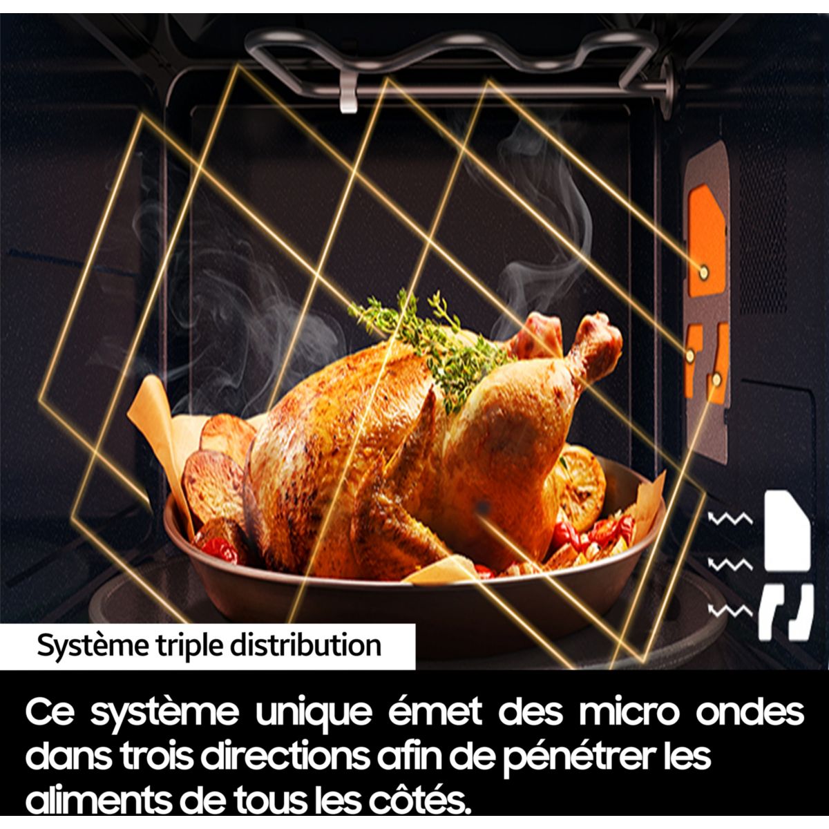 Micro ondes grill MG23K3515AK/EF noir, SAMSUNG